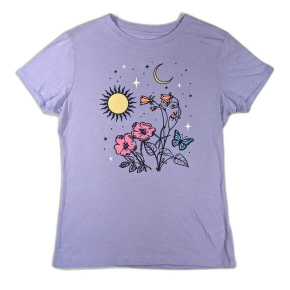 Aeropostale Celestial Floral Graphic Tee Slim Fit | Juniors XL - Picture 2 of 9